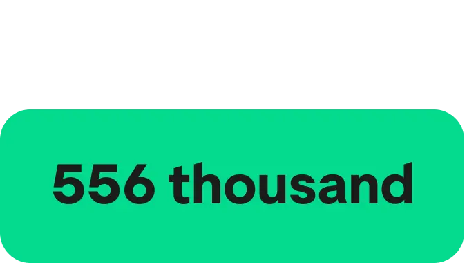 A Green icon showcasing a large Green circle and two smaller ones on the either side, in a diagonal format. The words 229 thousand are written in the centre.
